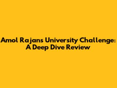Amol Rajan's University Challenge: A Deep Dive Review