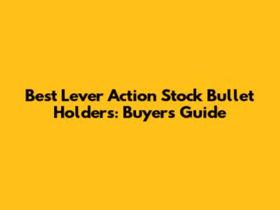 Best Lever Action Stock Bullet Holders: Buyer's Guide