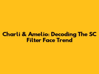 Charli & Amelio: Decoding The SC Filter Face Trend