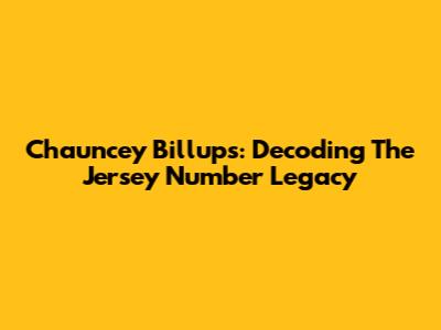 Chauncey Billups: Decoding The Jersey Number Legacy