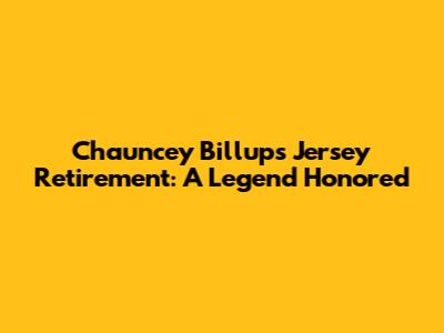 Chauncey Billups Jersey Retirement: A Legend Honored