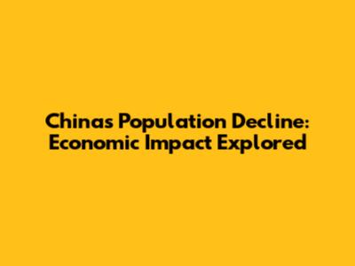 China's Population Decline: Economic Impact Explored