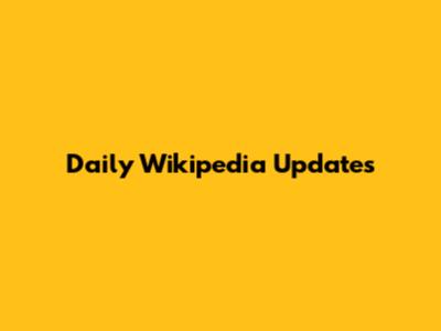 Daily Wikipedia Updates