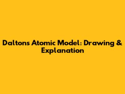 Dalton's Atomic Model: Drawing & Explanation