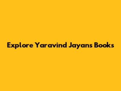 Explore Yaravind Jayan's Books