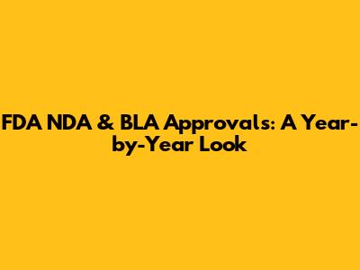 FDA NDA & BLA Approvals: A Year-by-Year Look