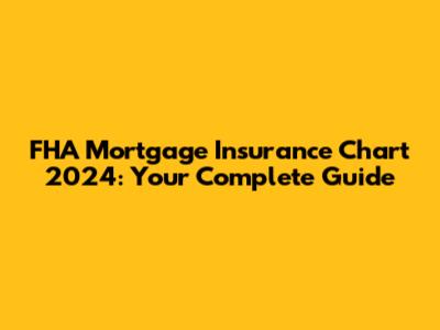 FHA Mortgage Insurance Chart 2024: Your Complete Guide