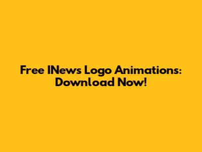 Free INews Logo Animations: Download Now!