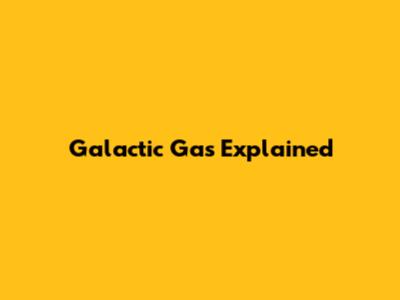Galactic Gas Explained