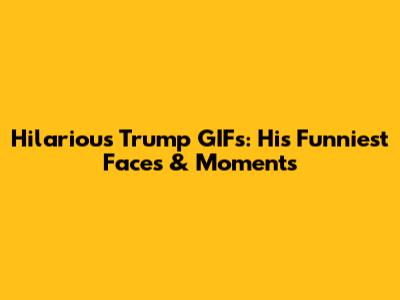 Hilarious Trump GIFs: His Funniest Faces & Moments