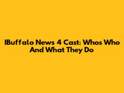 IBuffalo News 4 Cast: Who's Who And What They Do