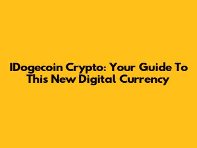 IDogecoin Crypto: Your Guide To This New Digital Currency