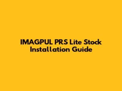 IMAGPUL PRS Lite Stock Installation Guide