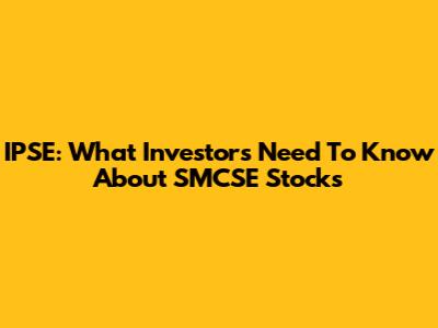 IPSE: What Investors Need To Know About SMCSE Stocks