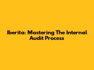 Iberita: Mastering The Internal Audit Process