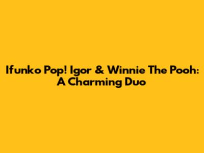 Ifunko Pop! Igor & Winnie The Pooh: A Charming Duo