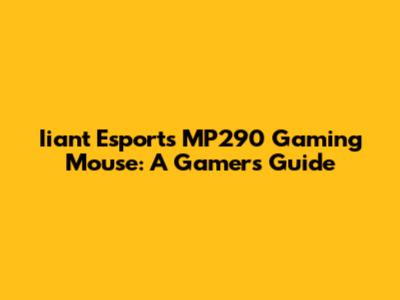Iiant Esports MP290 Gaming Mouse: A Gamer's Guide