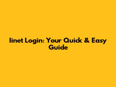 Iinet Login: Your Quick & Easy Guide
