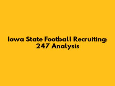 Iowa State Football Recruiting: 247 Analysis