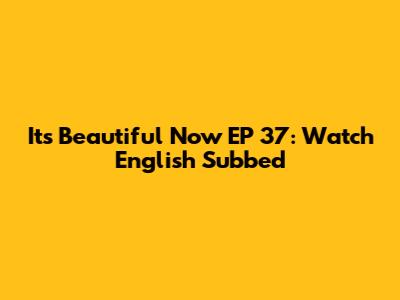 It's Beautiful Now EP 37: Watch English Subbed
