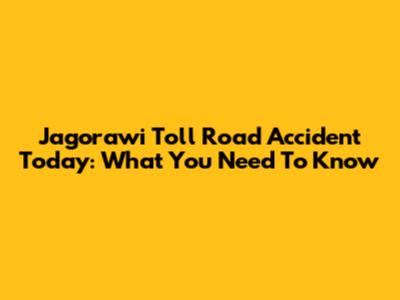 Jagorawi Toll Road Accident Today: What You Need To Know