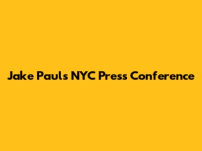 Jake Paul's NYC Press Conference