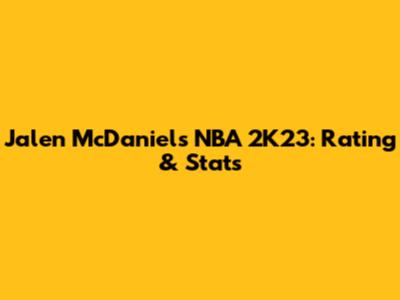 Jalen McDaniels NBA 2K23: Rating & Stats