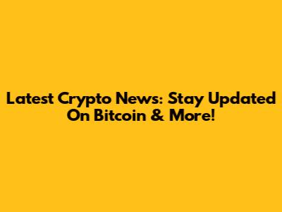 Latest Crypto News: Stay Updated On Bitcoin & More!
