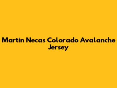 Martin Necas Colorado Avalanche Jersey