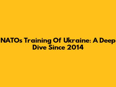 NATO's Training Of Ukraine: A Deep Dive Since 2014