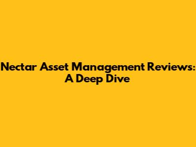 Nectar Asset Management Reviews: A Deep Dive