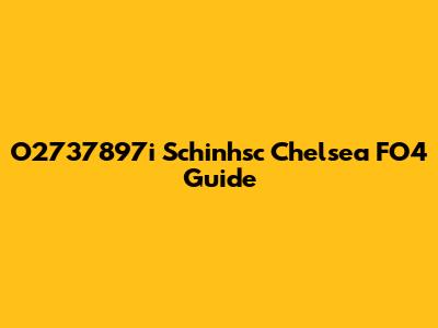 O2737897i Schinhsc Chelsea FO4 Guide