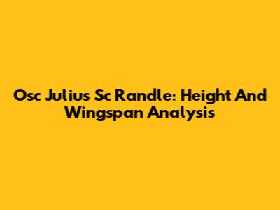 Osc Julius Sc Randle: Height And Wingspan Analysis
