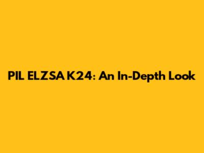 PIL ELZSA K24: An In-Depth Look