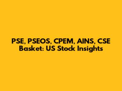 PSE, PSEOS, CPEM, AINS, CSE Basket: US Stock Insights