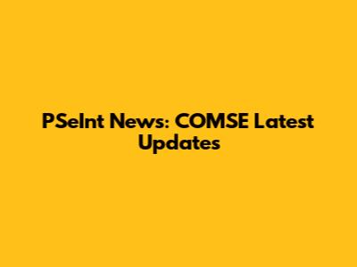 PSeInt News: COMSE Latest Updates