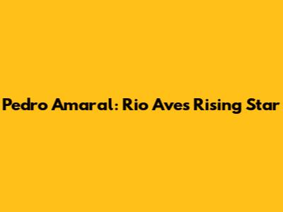Pedro Amaral: Rio Ave's Rising Star