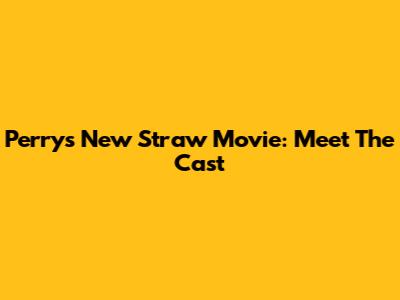 Perry's New Straw Movie: Meet The Cast
