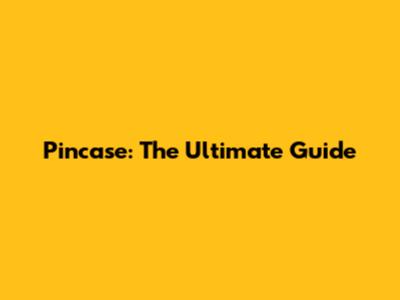 Pincase: The Ultimate Guide
