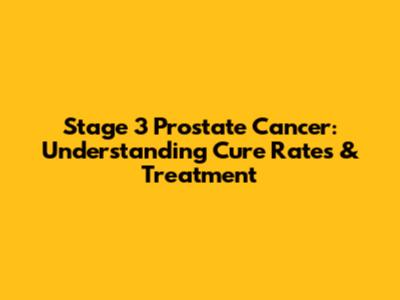 Stage 3 Prostate Cancer: Understanding Cure Rates & Treatment