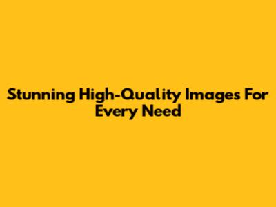 Stunning High-Quality Images For Every Need