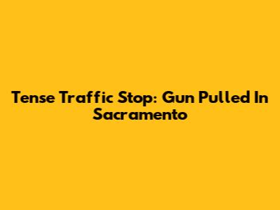 Tense Traffic Stop: Gun Pulled In Sacramento