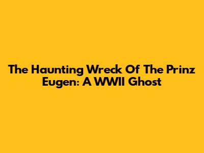 The Haunting Wreck Of The Prinz Eugen: A WWII Ghost