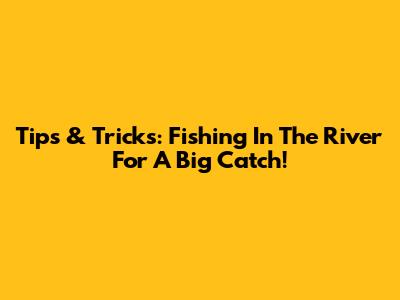 Tips & Tricks: Fishing In The River For A Big Catch!
