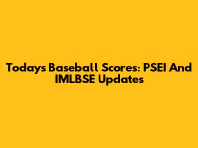 Today's Baseball Scores: PSEI And IMLBSE Updates