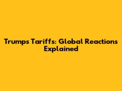 Trump's Tariffs: Global Reactions Explained