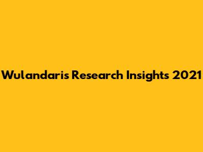 Wulandari's Research Insights 2021